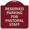 Signmission Reserved Parking for Pastoral Staff Heavy-Gauge Aluminum Sign, 18" x 18", BU-1818-23084 A-DES-BU-1818-23084 - alternate 1